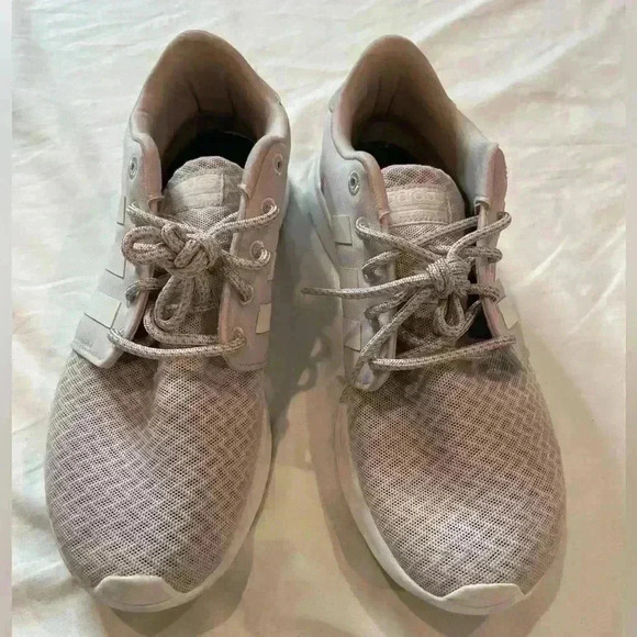Adidas Women’s Cloudfoam QT Racer Running Shoe Size 8.5 Low Top Purple White - Picture 7 of 13
